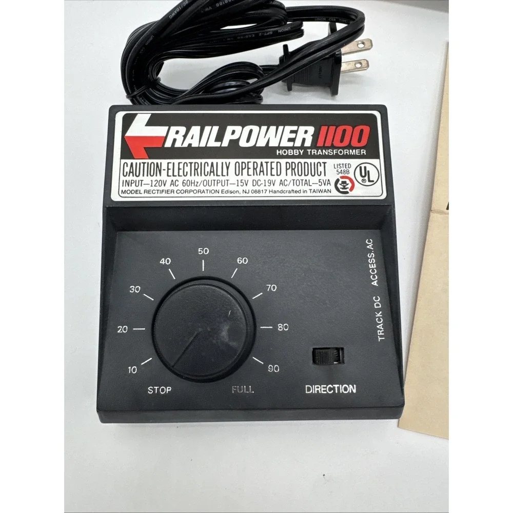 Railpower 1100 Hobby Transformer Powerpack for Model Railroad